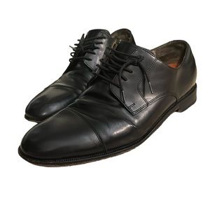 Cole Haan black leather lace up cap toe dress shoes 10.5